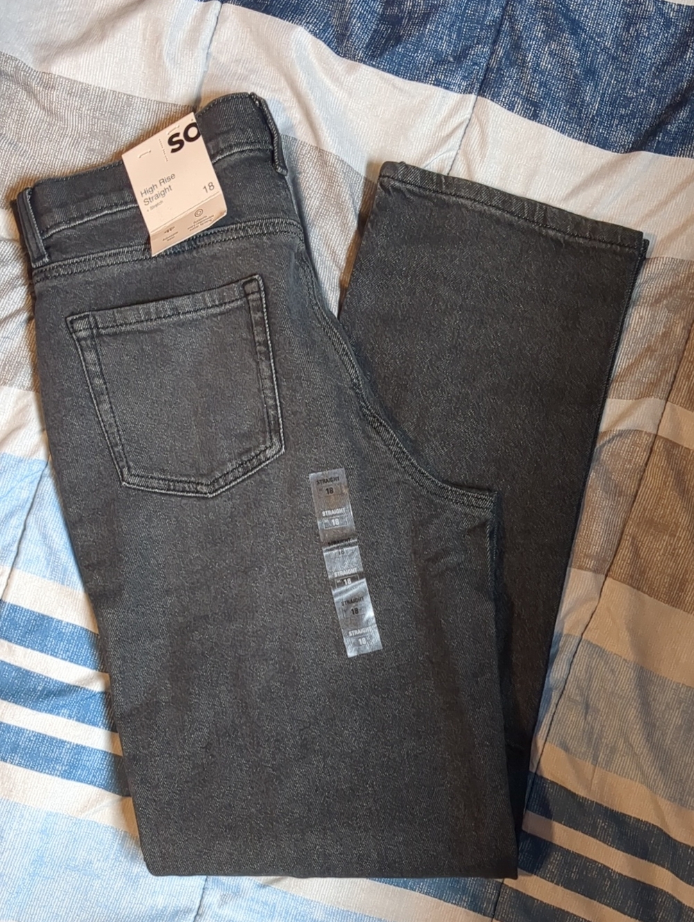 SO Girl's Black Straight Jeans with Stud Accents - Picture 11 of 16